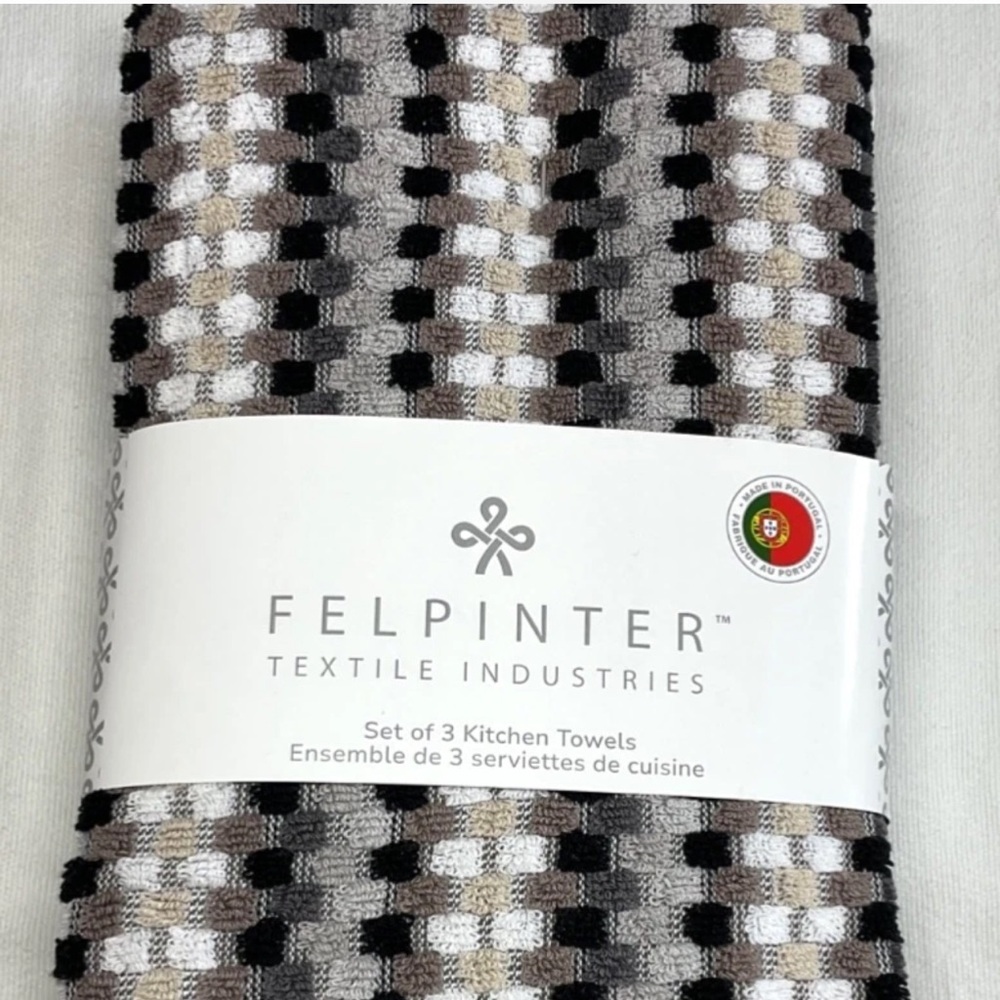 Felpinter Kitchen Towels Brown and Black Kitchen Towels